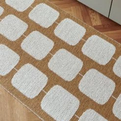 Pappelina Sten Ochre & Vanilla Runner Rug