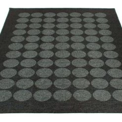 Pappelina Hugo Metallic Black & Black Rug Rugs