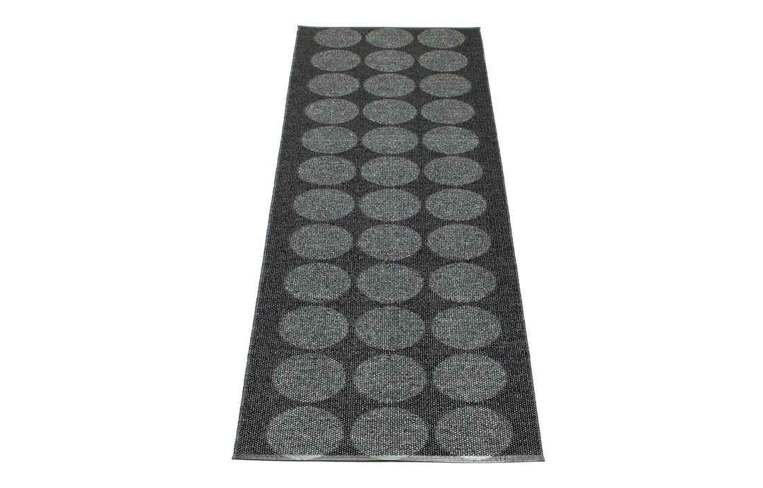Pappelina Hugo Metallic Black & Black Runner Rug 3 Pappelina Hugo Metallic Black & Black Runner Rug