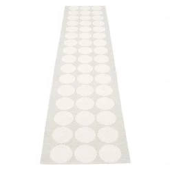 Pappelina Hugo Metallic White & Fossil Grey Runner Rug Rugs 26 Pappelina Hugo Metallic White & Fossil Grey Runner Rug Rugs