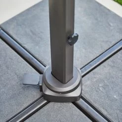 Cane-Line Hyde Luxe Hanging Parasol With Base Umbrellas & Sunshades