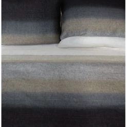 Area Modern Bedroom INES Grey Linen Duvet