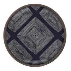 Ethnicraft Ink Linear Squares Glass Tray