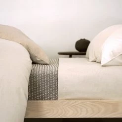 Area Modern Bedroom Jewel Beige Cotton Sateen Fitted Sheet