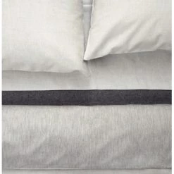 Area Modern Bedroom Jewel Grey Cotton Sateen Flat Sheet