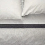 Area Modern Bedroom Jewel Grey Cotton Sateen Flat Sheet