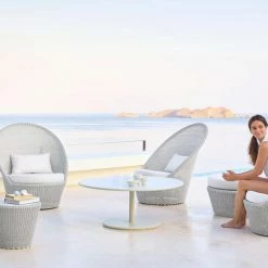 Cane-Line Kingston Footstool/Side Table