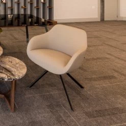 B&T Lamy Ellipse Swivel Metal Chair