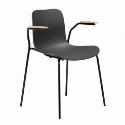 NORR11 Modern Dining Langue Stack Armrest Soft Steel Dining Chair