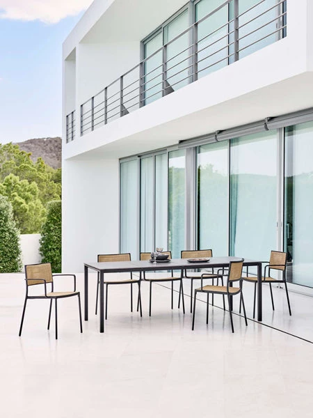 Cane-Line Less Stackable Dining Armchair 8 Cane-Line Less Stackable Dining Armchair