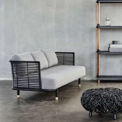 Cane-Line Loop Footstool