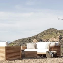 Harbour Outdoor Louver Three Seat Sofa