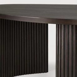 Ethnicraft Mahogany Boomerang Varnished Dark Brown Coffee Table