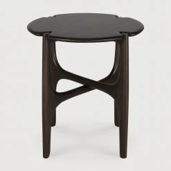 Ethnicraft Mahogany PI Varnished Dark Brown Side Table