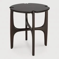 Ethnicraft Mahogany PI Varnished Dark Brown Side Table