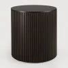 Ethnicraft Mahogany Roller Max Varnished Dark Brown Side Table