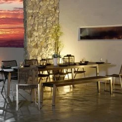 Mamagreen Baia HPL Stainless Steel Bench