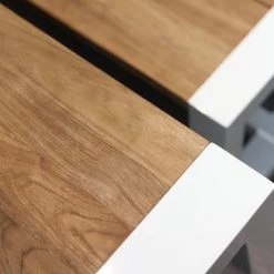 Mamagreen Baia Teak Aluminum Extendable Dining Table