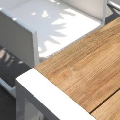 Mamagreen Baia Teak Aluminum Extendable Dining Table