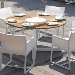 Mamagreen Baia Teak Aluminum Round Table