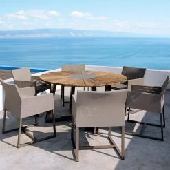 Mamagreen Baia Teak Aluminum Round Table