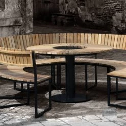 Mamagreen Industrial Banquette 4 Benches With Table