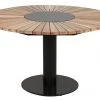 Mamagreen Industrial Pedestal Round Dining Table