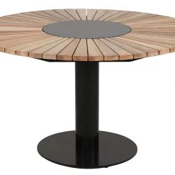 Mamagreen Industrial Pedestal Round Dining Table