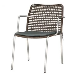Mamagreen Manda Stainless Steel Stackable Woven Dining Chair