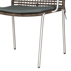 Mamagreen Manda Stainless Steel Stackable Woven Dining Chair