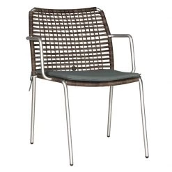 Mamagreen Manda Stainless Steel Stackable Woven Dining Chair