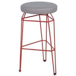 Mamagreen Match Stamskin Round Bar Stool