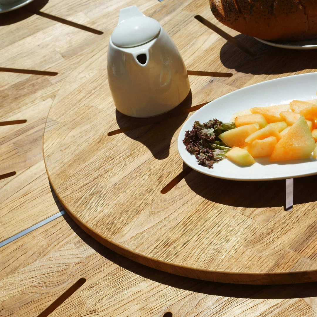 Mamagreen Meika Teak Round Table With Rotating Tray 5 Mamagreen Meika Teak Round Table With Rotating Tray