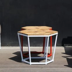 Mamagreen Polygon Teak Stool