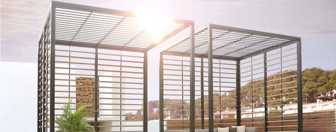 Mamagreen Sombrero Aluminum Square Canopy With Aluminum Roof And 2 Walls 4 Mamagreen Sombrero Aluminum Square Canopy With Aluminum Roof And 2 Walls