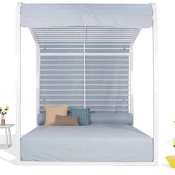 Mamagreen Sombrero Daybed With Aluminum Slats Umbrellas & Sunshades