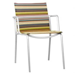 Mamagreen Manda Textilene Stripe Sling Stainless Steel Dining Chair