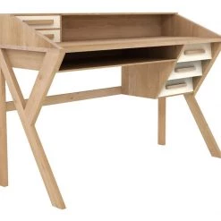 Ethnicraft Marius Oak Origami Desk Modern Office