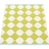 Pappelina Rugs Marre Lime & Vanilla With Turquoise Stripe Runner Rug