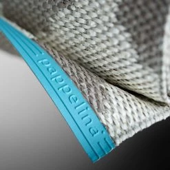 Pappelina Marre Mud & Vanilla With Turquoise Stripe Runner Rug Rugs