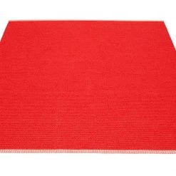 Pappelina Mono Coral Red Rug
