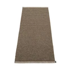 Pappelina Mono Dark Brown & Dark Linen Rug