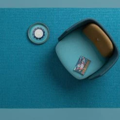 Pappelina Mono Petrol & Light Petrol Rug