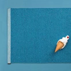 Pappelina Mono Petrol & Light Petrol Rug 21 Pappelina Mono Petrol & Light Petrol Rug