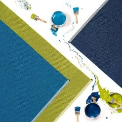 Pappelina Mono Petrol & Light Petrol Rug 22 Pappelina Mono Petrol & Light Petrol Rug