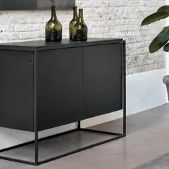 Ethnicraft Modern Dining Monolit Oak Sideboard With 2 Doors