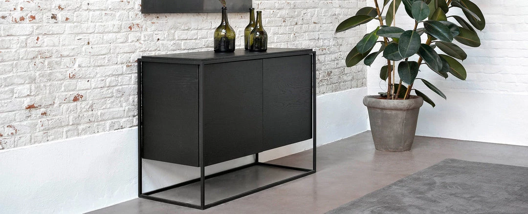 Ethnicraft Modern Dining Monolit Oak Sideboard With 2 Doors 4 Ethnicraft Modern Dining Monolit Oak Sideboard With 2 Doors