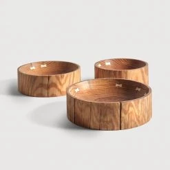 Ethnicraft Natural Pine Bowls (set Of 3)