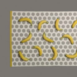 Pappelina Noa Warm Grey & Vanilla With Mustard Edge Runner Rug 20 Pappelina Noa Warm Grey & Vanilla With Mustard Edge Runner Rug