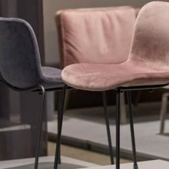 NORR11 Modern Dining Langue Soft Stack Steel Dining Chair